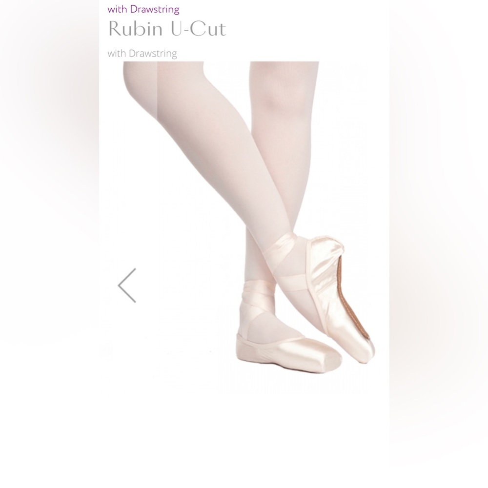 Rubin Russian Pointe ballet shoes. Size 35. Width 5 vamp 2 Flexible Medium. Pink